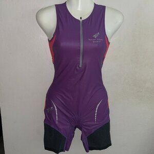 Rocket Science Women's Elite triathlon suit (tri suit) Purple/Pink/Black Sz S